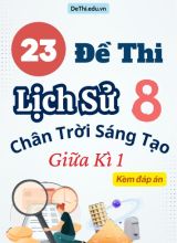 Tổng hợp 23 Đề thi Lịch sử 8 sách Chân Trời Sáng Tạo giữa Kì 1 (Kèm đáp án)